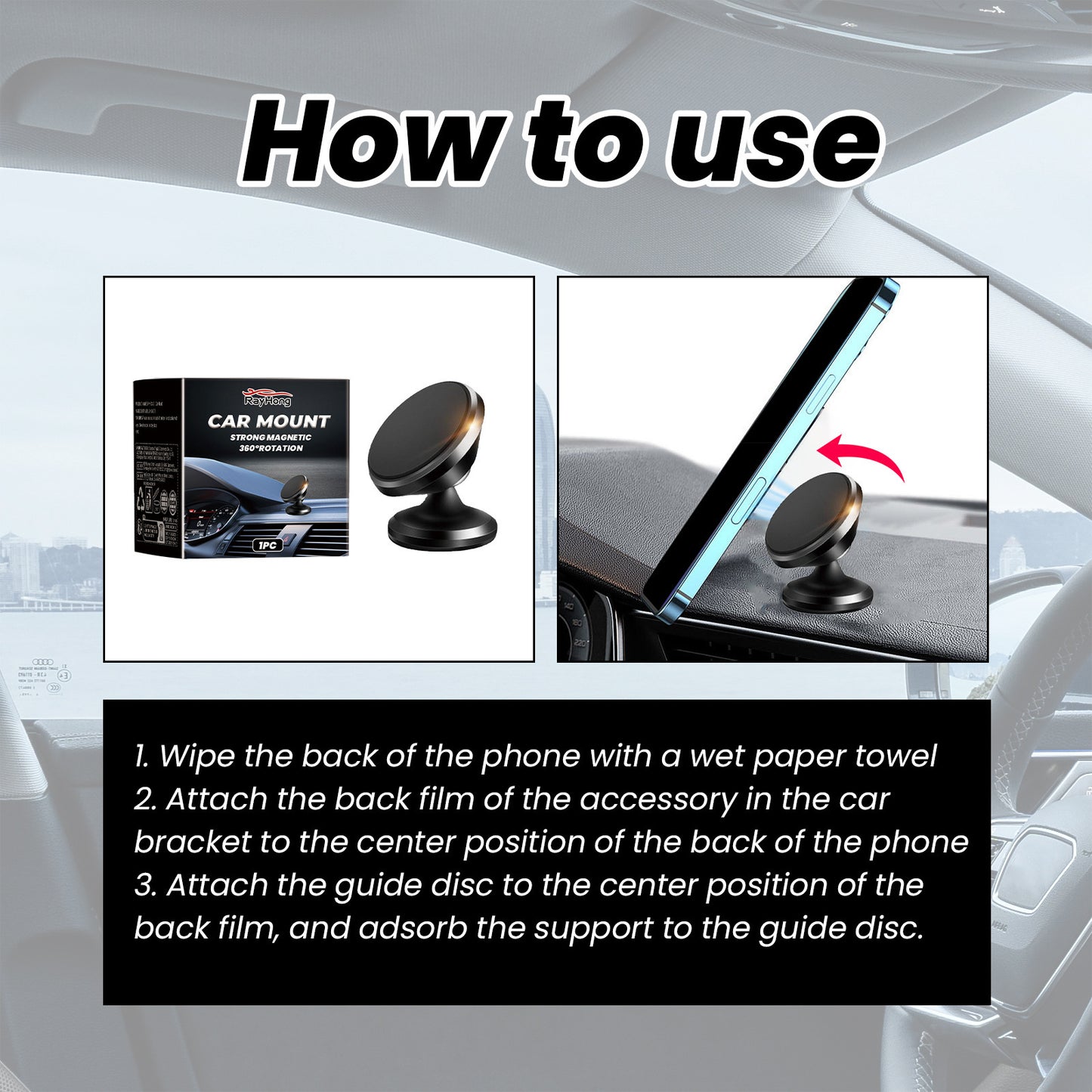 Magnetic Car Foldable Phone Holder