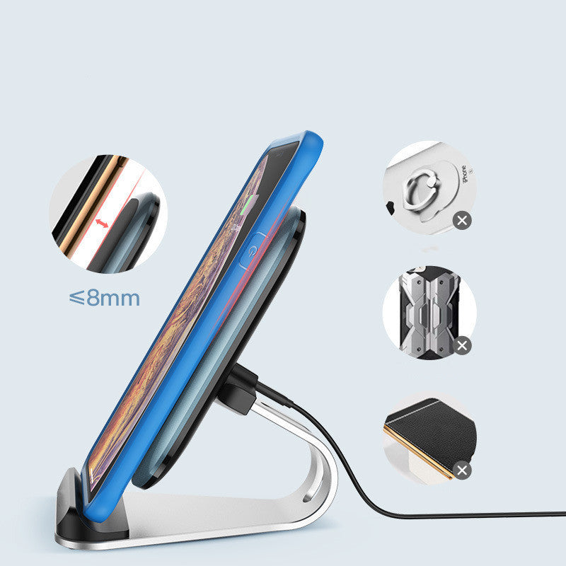 Desktop vertical mobile phone wireless charger