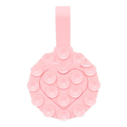 Multifunctional Double-sided Sucker Love Silica Gel Mobile Phone Holder