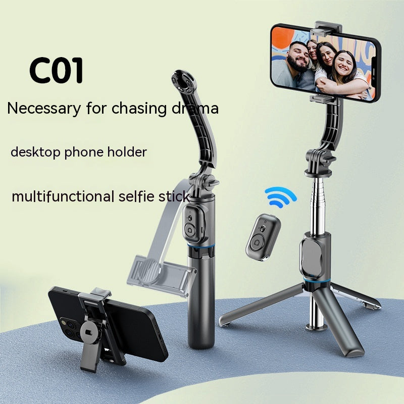 Detachable Desktop Stand Multifunctional Bluetooth Selfie Stick