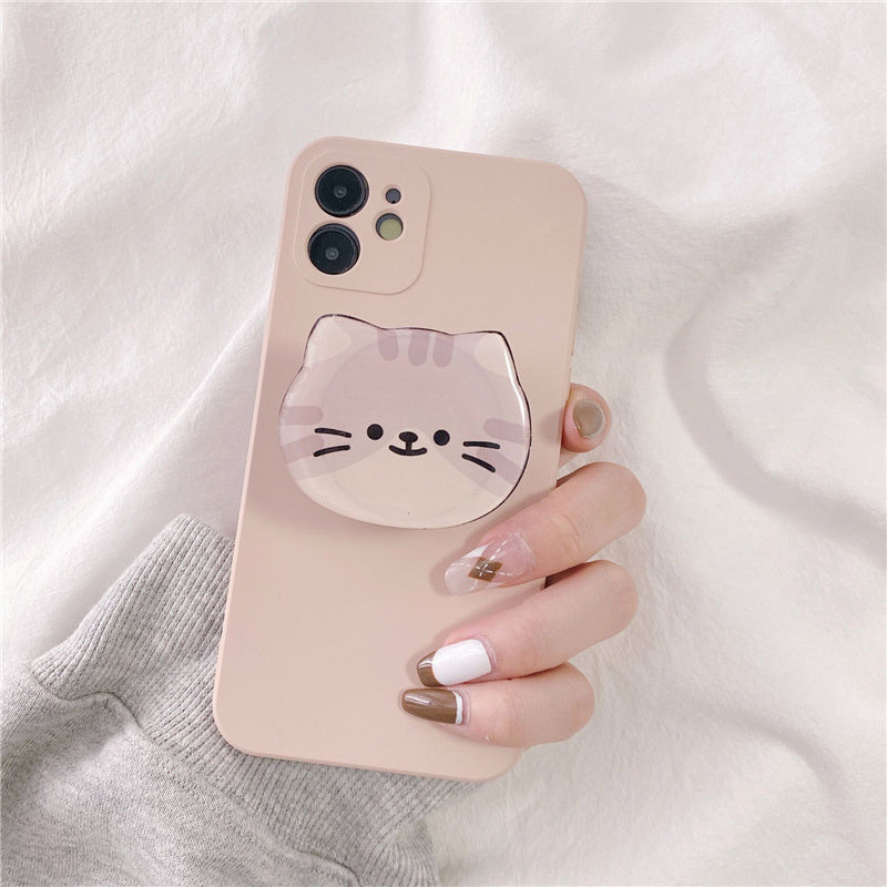 Creative All-inclusive Camera Cat Stand Phone Case