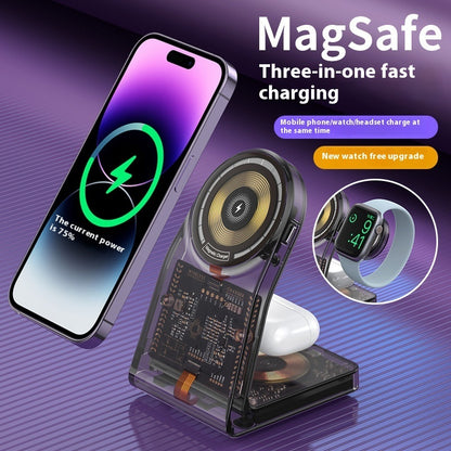 Transparent Three-in-one Wireless Charger Electrical Magnetic Stand