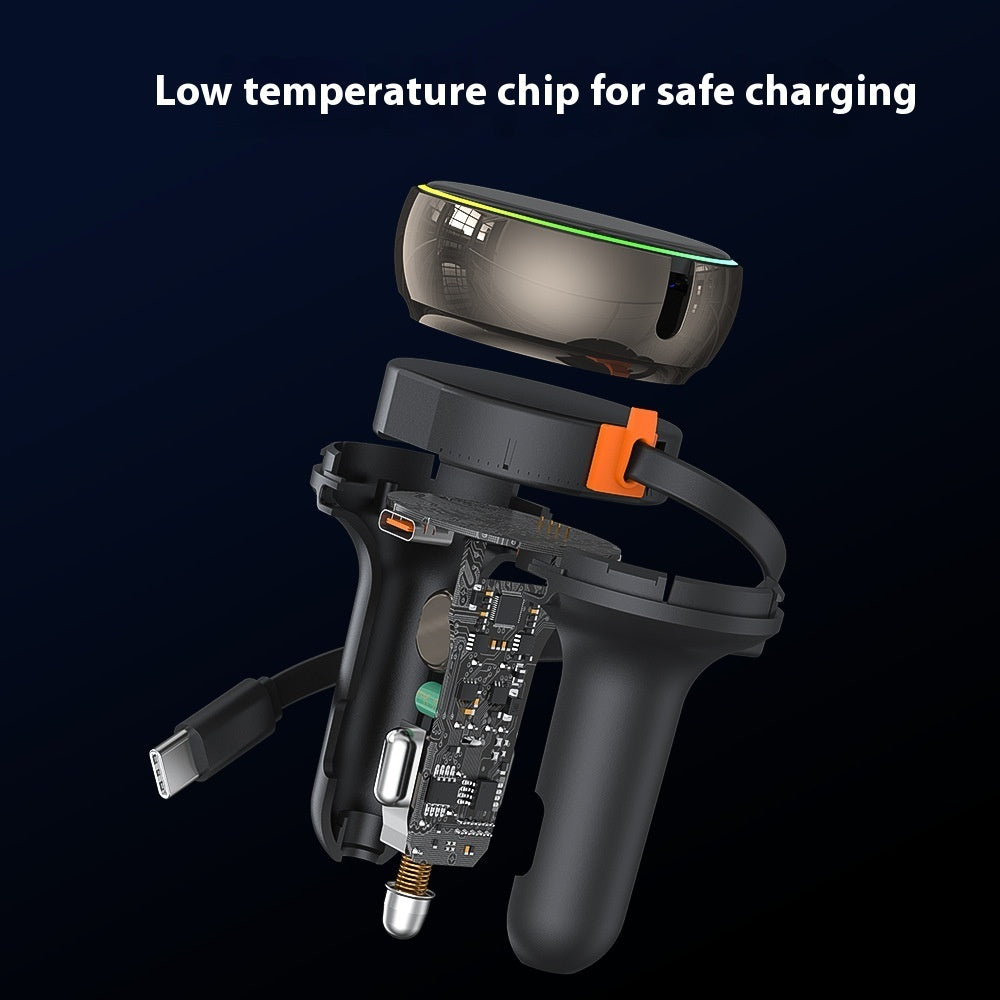 Three-in-one Flexible Wire Car PD45W Fast Charge Cigarette Lighter