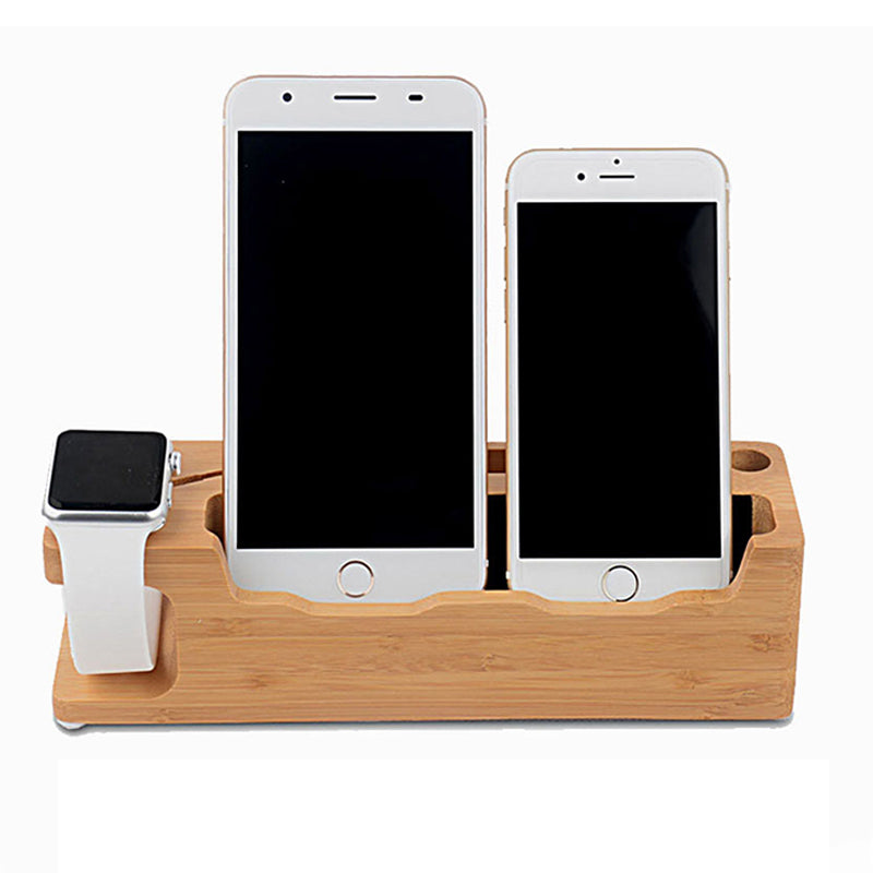 Wooden Charging Station Phone Holder