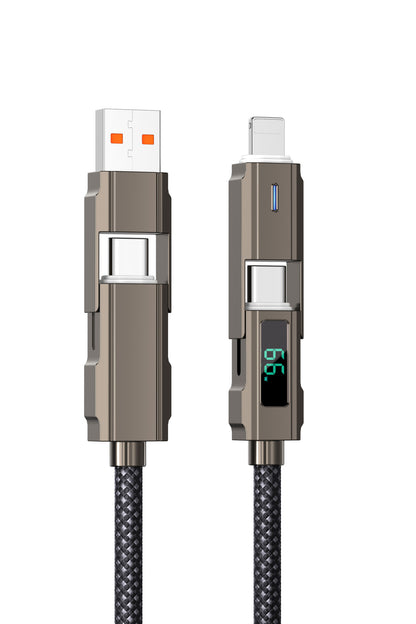 Digital Display Data Line Typec Four-in-one Silicone PD Fast Charge Line