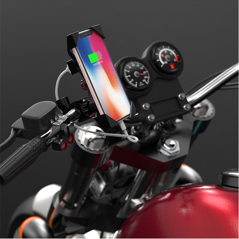 Riding navigation shrink mobile phone holder