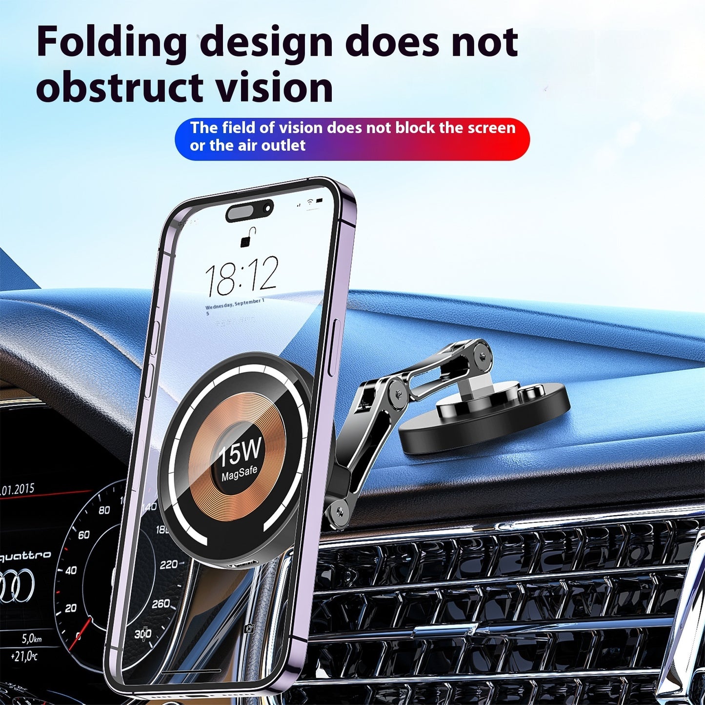 Rotating Car 360 Degrees 15W Magnetic Bracket