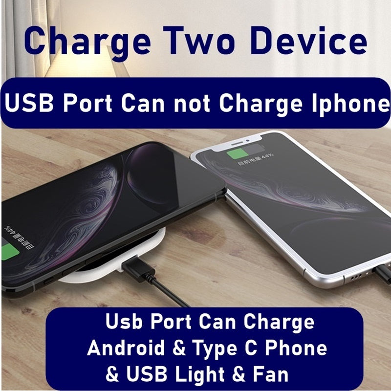 Vertical square mobile phone wireless charger