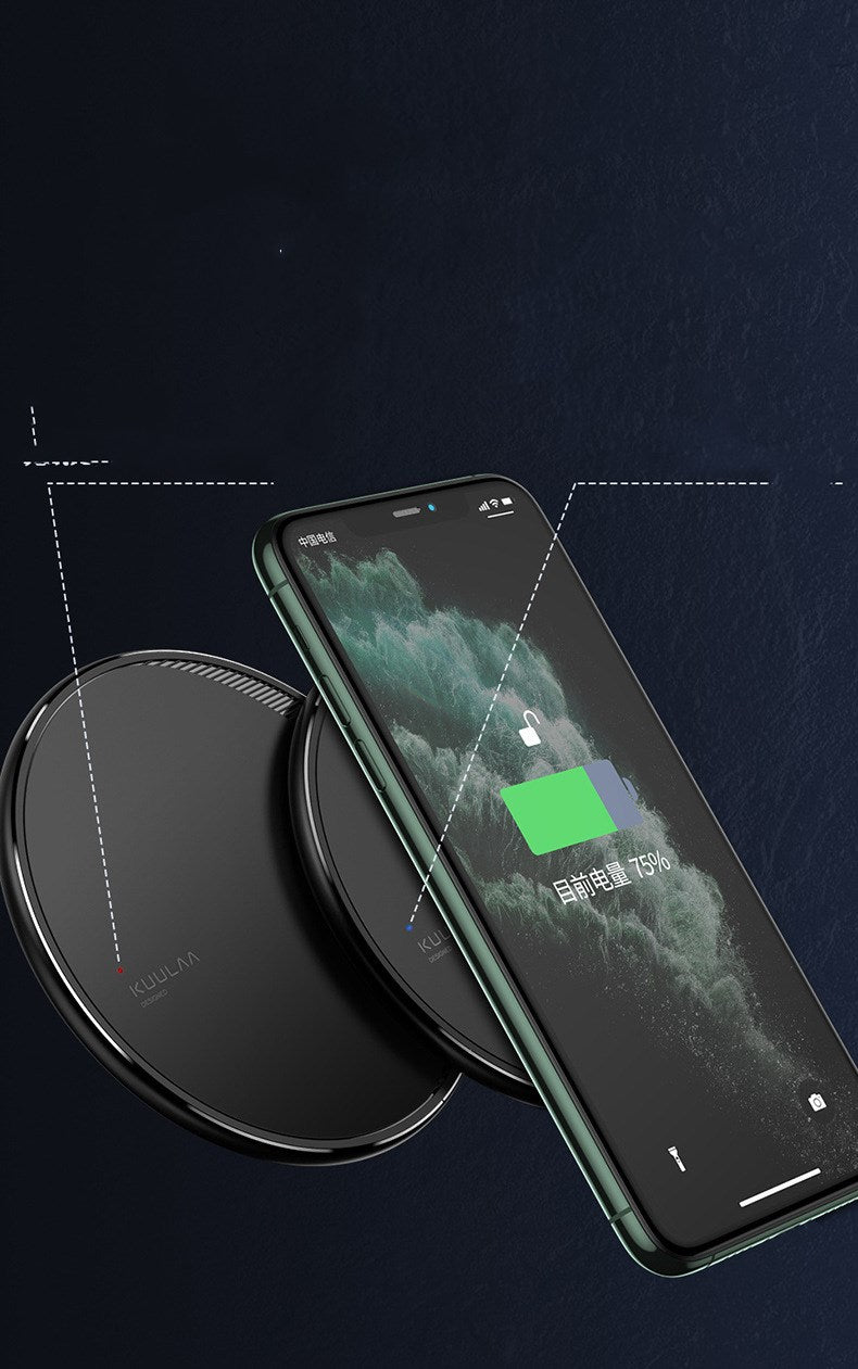 Mobile phone wireless disc charger