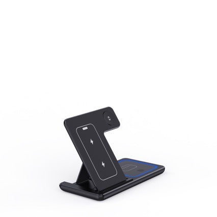 15W 3 In 1 LED Fast Wireless Charger Stand Foldable Charging Station