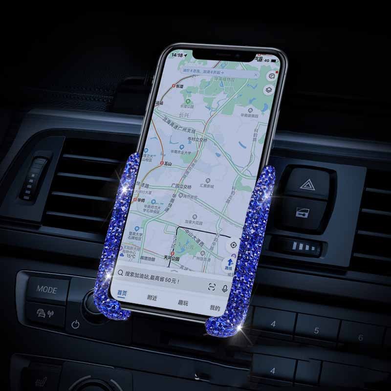 Car Air Outlet Diamond-encrusted Mobile Phone Holder