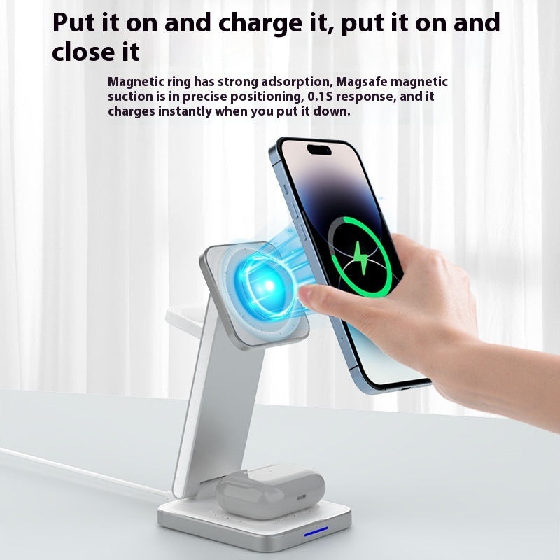 Folding Alloy Three-in-one Wireless Charger