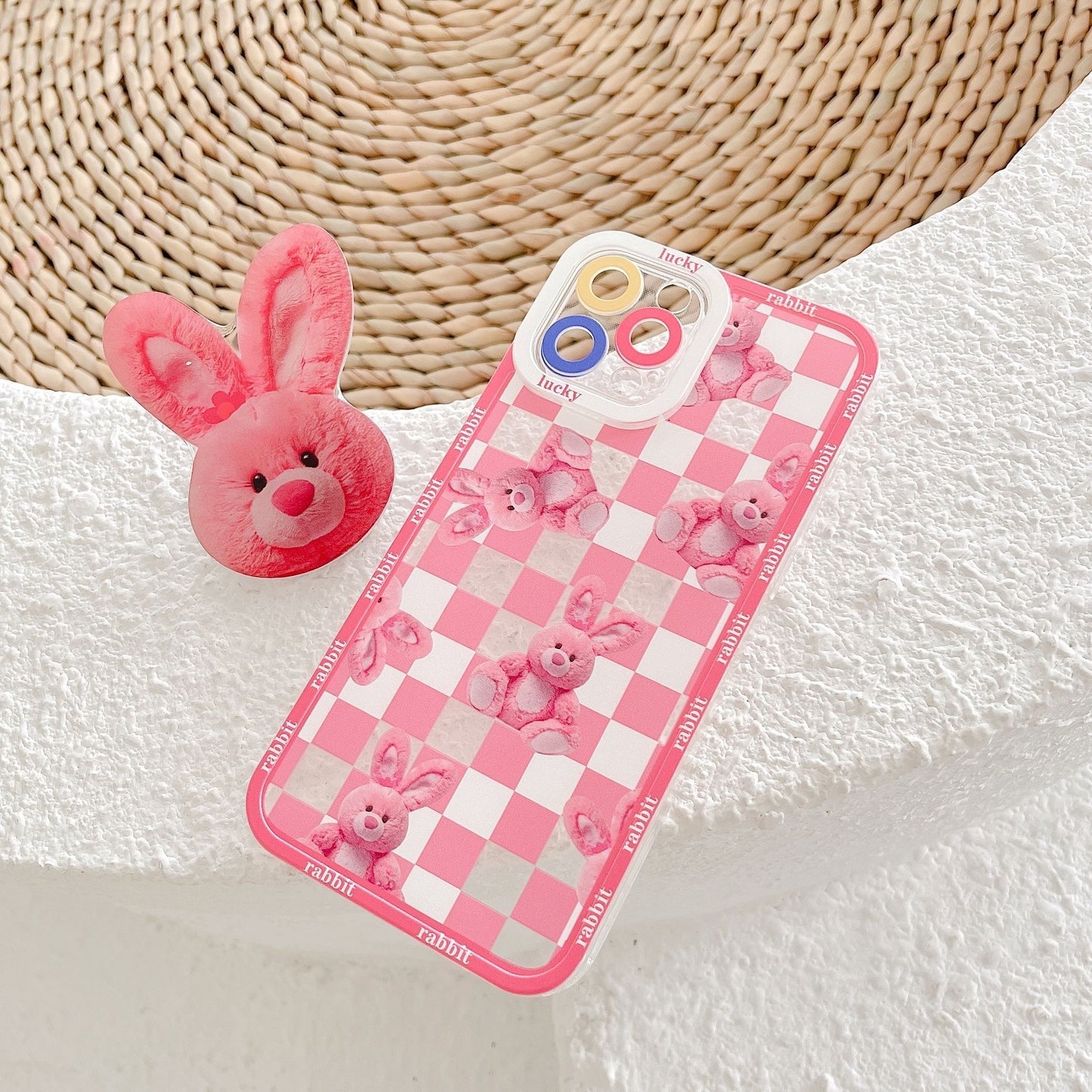 Silicone Phone Case With Cute Rabbit Stand