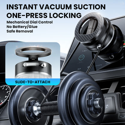 Strong 360° Magnetic MagSafe Car Phone Holder with Ultra Vacuum Suction