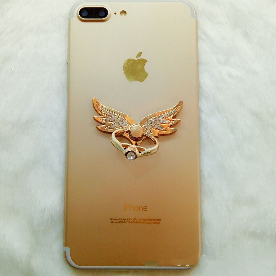 Angel Wings Metal Diamond-Studded Anti-Fall Mobile Phone Holder