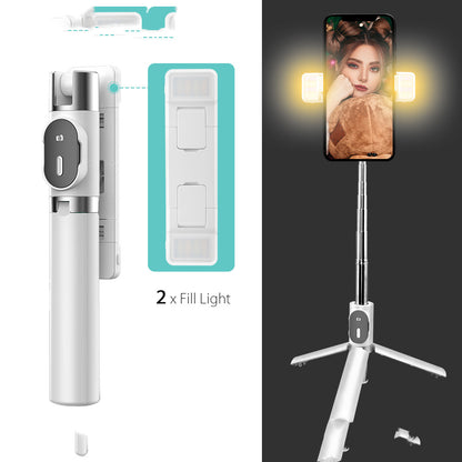 Bluetooth Fill Light Selfie Stick Mobile Phone Integrated Tripod Selfie Stick