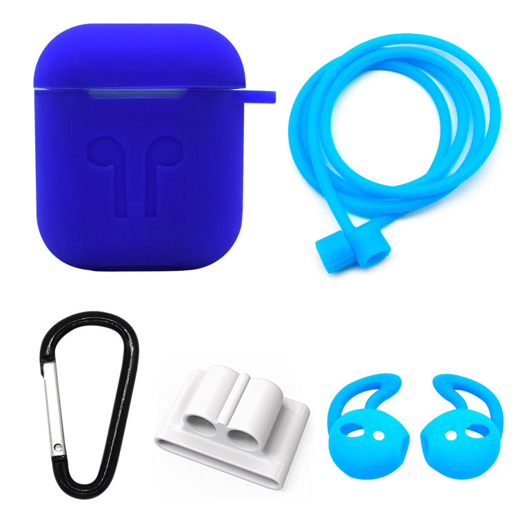 Airpods thick Bluetooth headset charging box anti-fall silicone