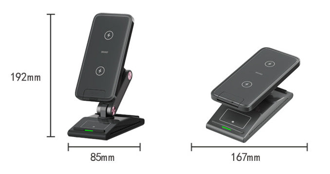 Three-in-one Folding Wireless Phone Charger