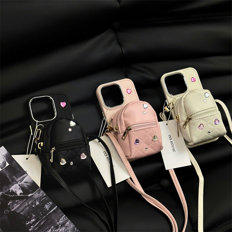 Crossbody Wallet Phone Case For ApplePhone Cute Light