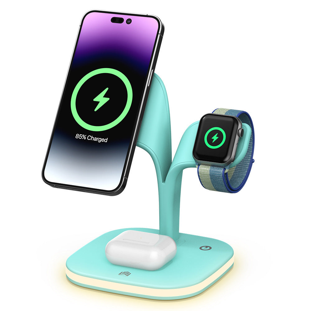 Magnetic Three-in-one Wireless Phone Charger