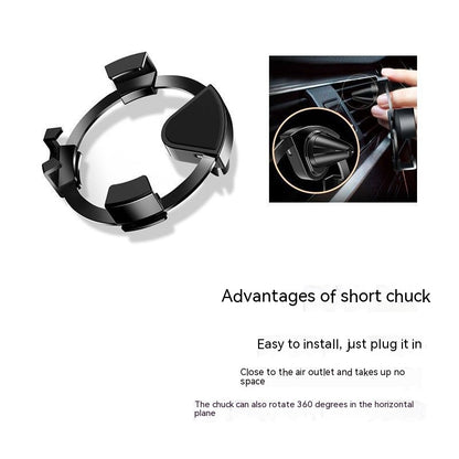 Aluminum Alloy Vent Round Car Universal Dashboard Car Phone Holder