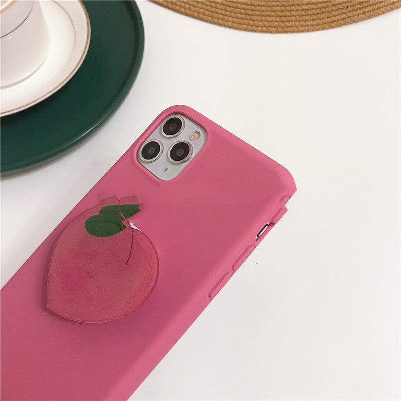 Peach Stand For  Mobile Phone Case