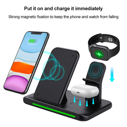 15W Four-in-one Wireless Charger 12 Mobile Phone Watch Three-in-one