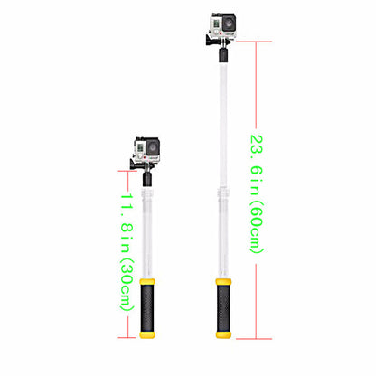 Sports Camera Accessories Telescopic Transparent Selfie Stick Diving Buoyance Rod