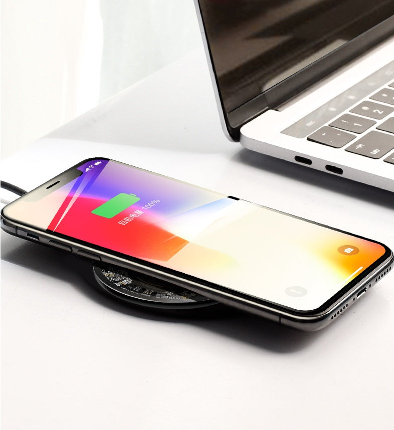 Minimal Wireless Charger Ultra-thin Portable Glass Transparent