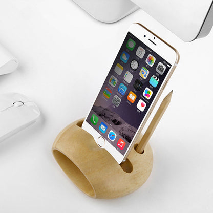 Wooden loudspeaker mobile phone bracket