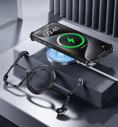 Metal Airbag Anti-fall Shell Phone Case Protective Shock