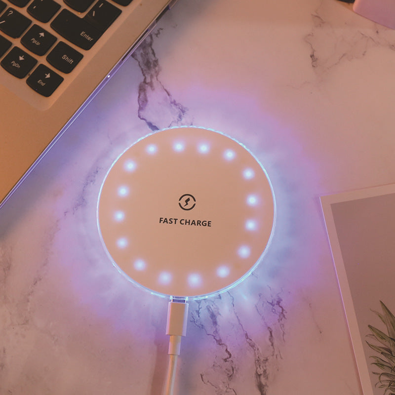 Mobile Phone Wireless Charging Mirror Round Wireless Charger