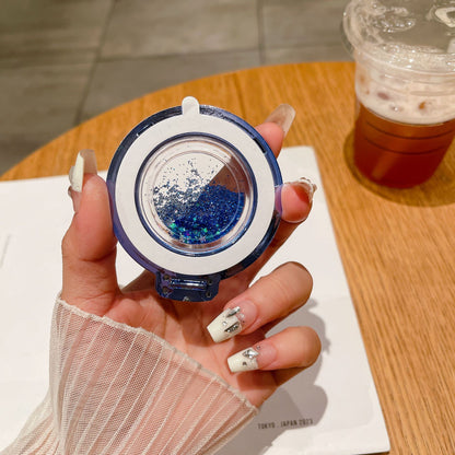 Creative Quicksand Back Sticker Fastened Ring Mobile Phone Holder