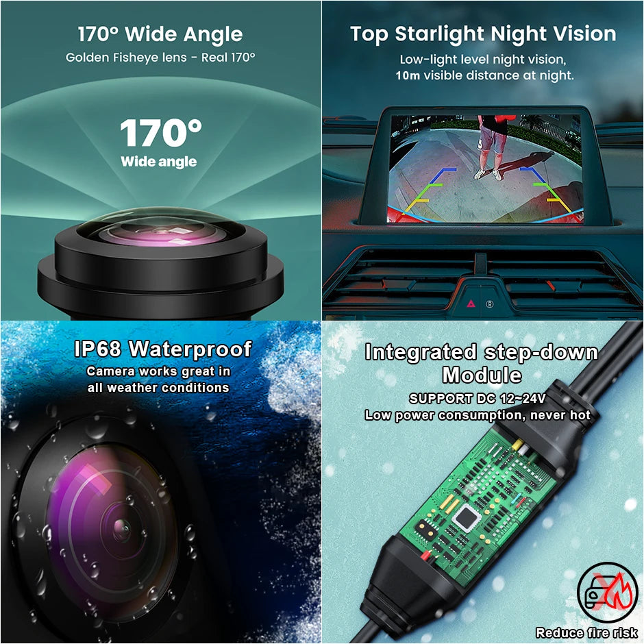 170 Degree 1920*1080P HD AHD Night Vision Vehicle Rear View