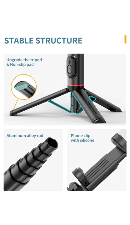Q12S Foldable Wireless Selfie Stick Bluetooth Monopod