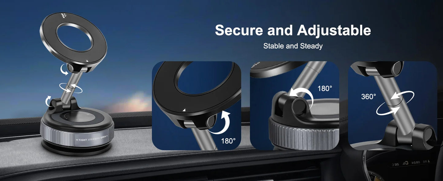 Car Phone Magnetic Stand Mechanical Vacuum Suction Cup