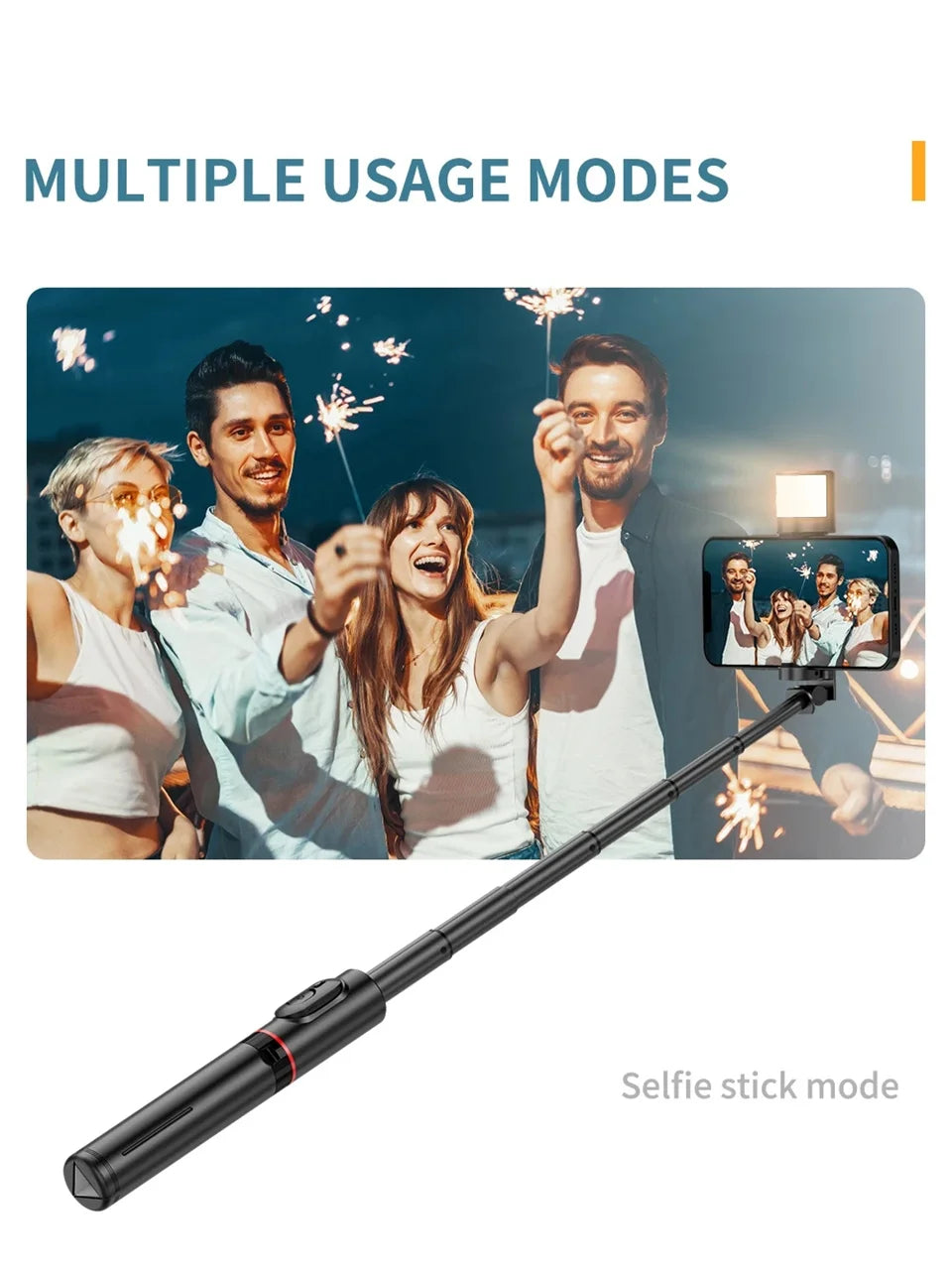 Q12S Foldable Wireless Selfie Stick Bluetooth Monopod