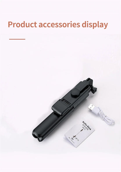 Bluetooth Selfie Stick Tripod Desktop Stand Phone Holder