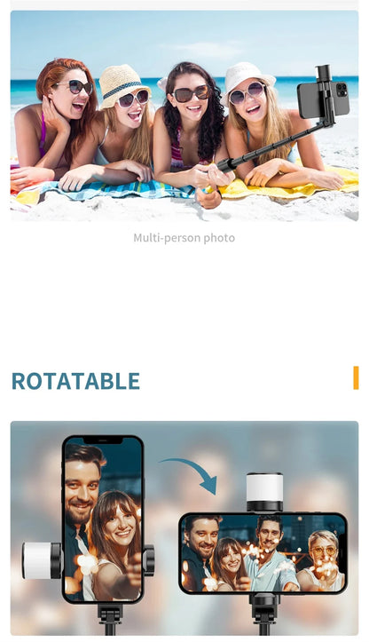 Q12S Foldable Wireless Selfie Stick Bluetooth Monopod