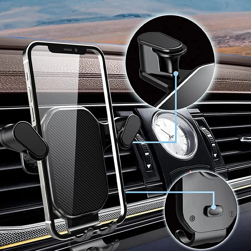 SEAMETAL Car Air Vent Phone Holder Gravity Lock Hook