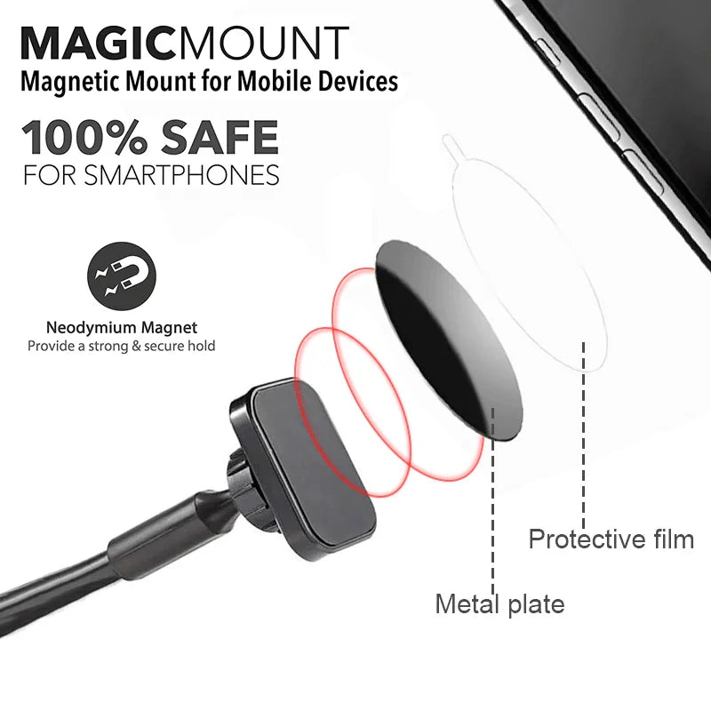 Universal Magnetic Phone Holder Car Long Arm Windshield Dashboard Magnet Car Holder