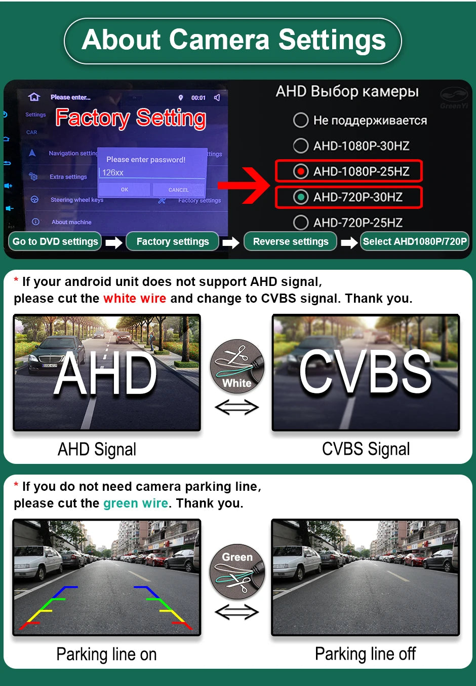 170 Degree 1920*1080P HD AHD Night Vision Vehicle Rear View