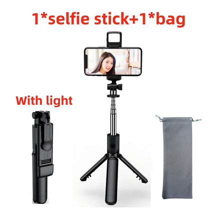 Bluetooth Selfie Stick Tripod Desktop Stand Phone Holder