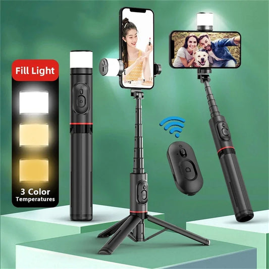 Q12S Foldable Wireless Selfie Stick Bluetooth Monopod