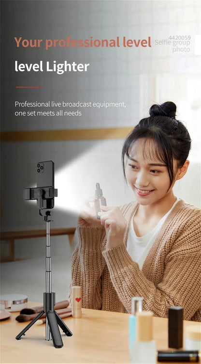 Bluetooth Selfie Stick Tripod Desktop Stand Phone Holder