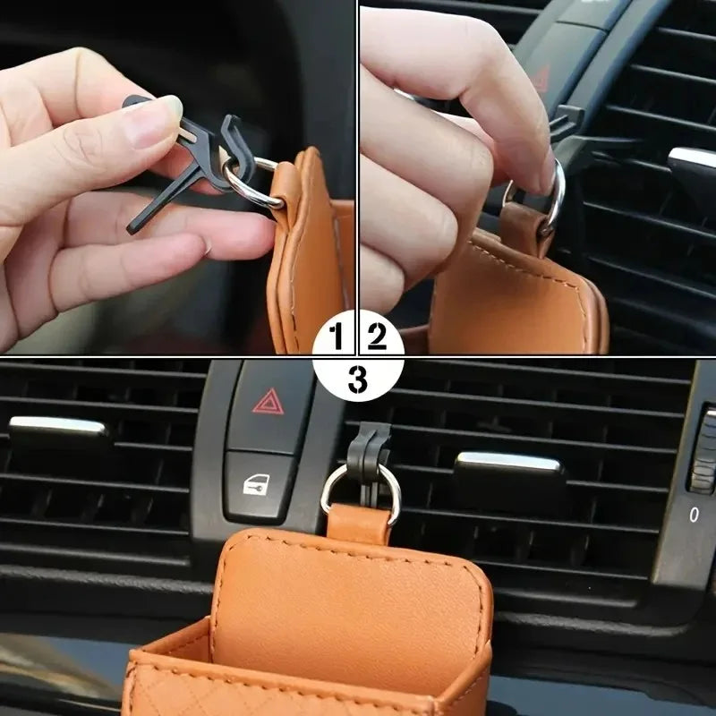 Car Phone Holder Mount Air Vent Outlet Hanging Storage