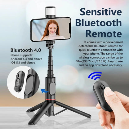 Q12S Foldable Wireless Selfie Stick Bluetooth Monopod