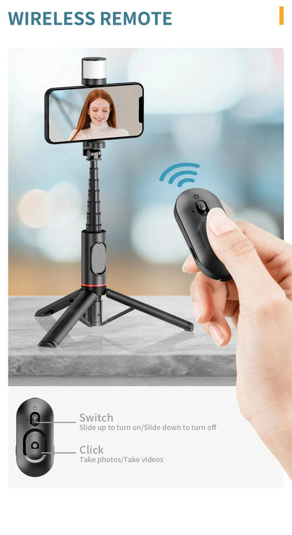 Q12S Foldable Wireless Selfie Stick Bluetooth Monopod