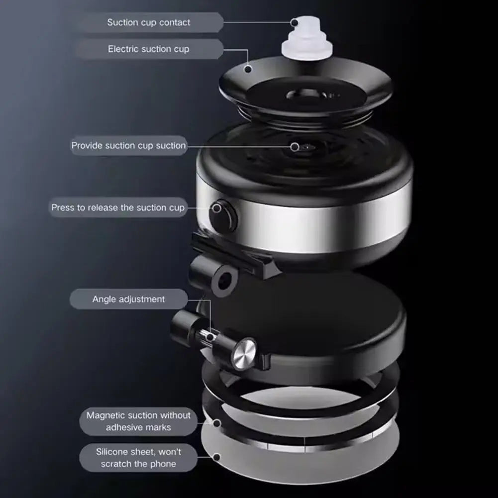 Electric Vacuum Magnetic Suction Car Phone Mount 360 Degree