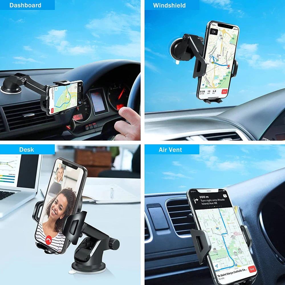 Car Phone Mount Long Arm Suction Cup Sucker Car Phone Holder
